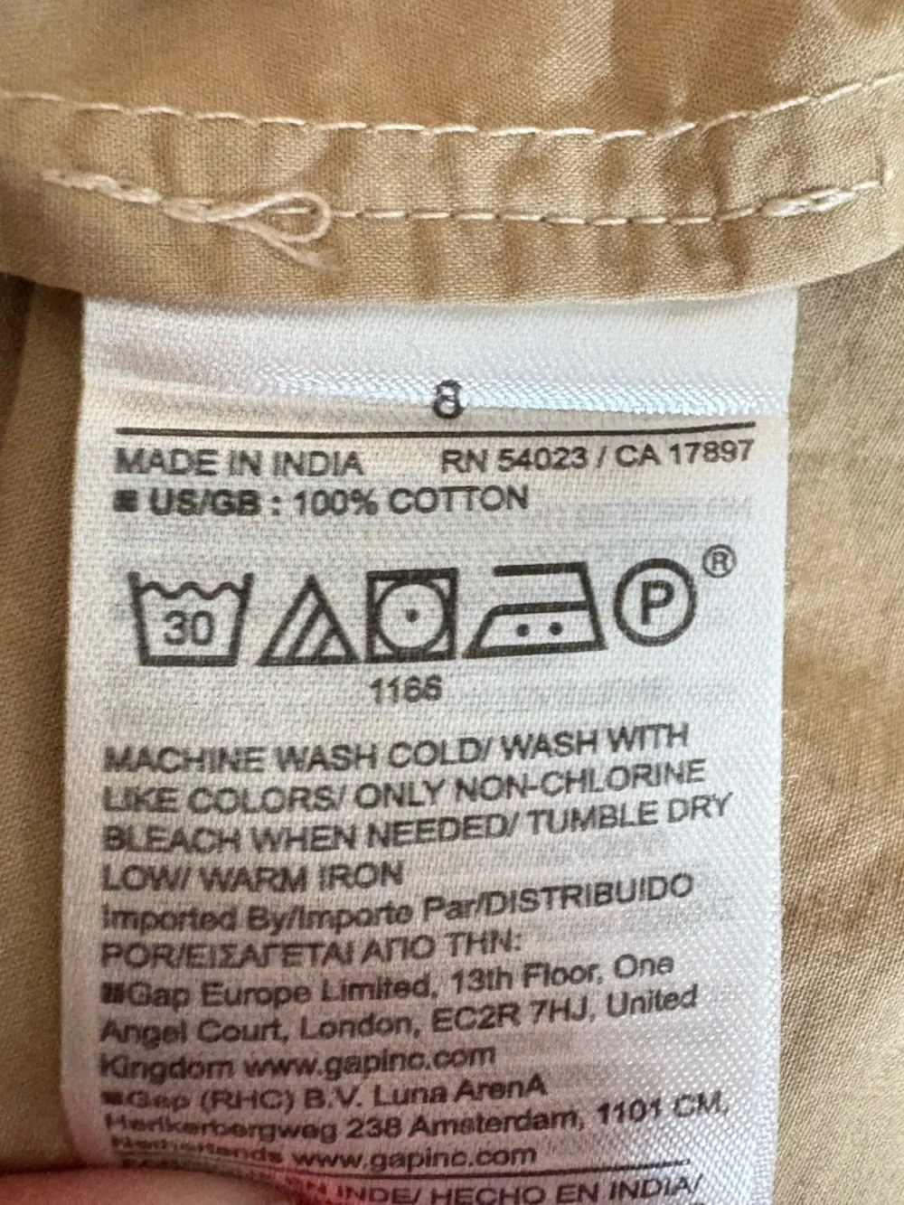 Banana Republic Cotton Poplin Shirt Dress Sandstone Midi Fit Flare 8 - Picture 8 of 10